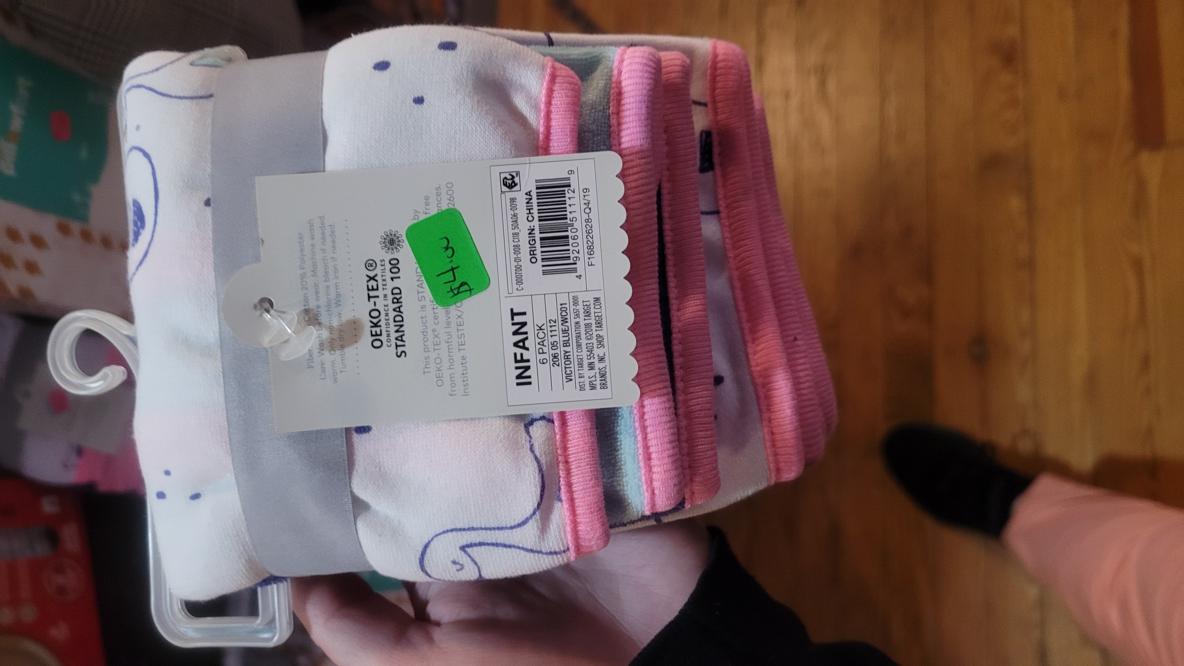 Baby 6 pack washclothes
