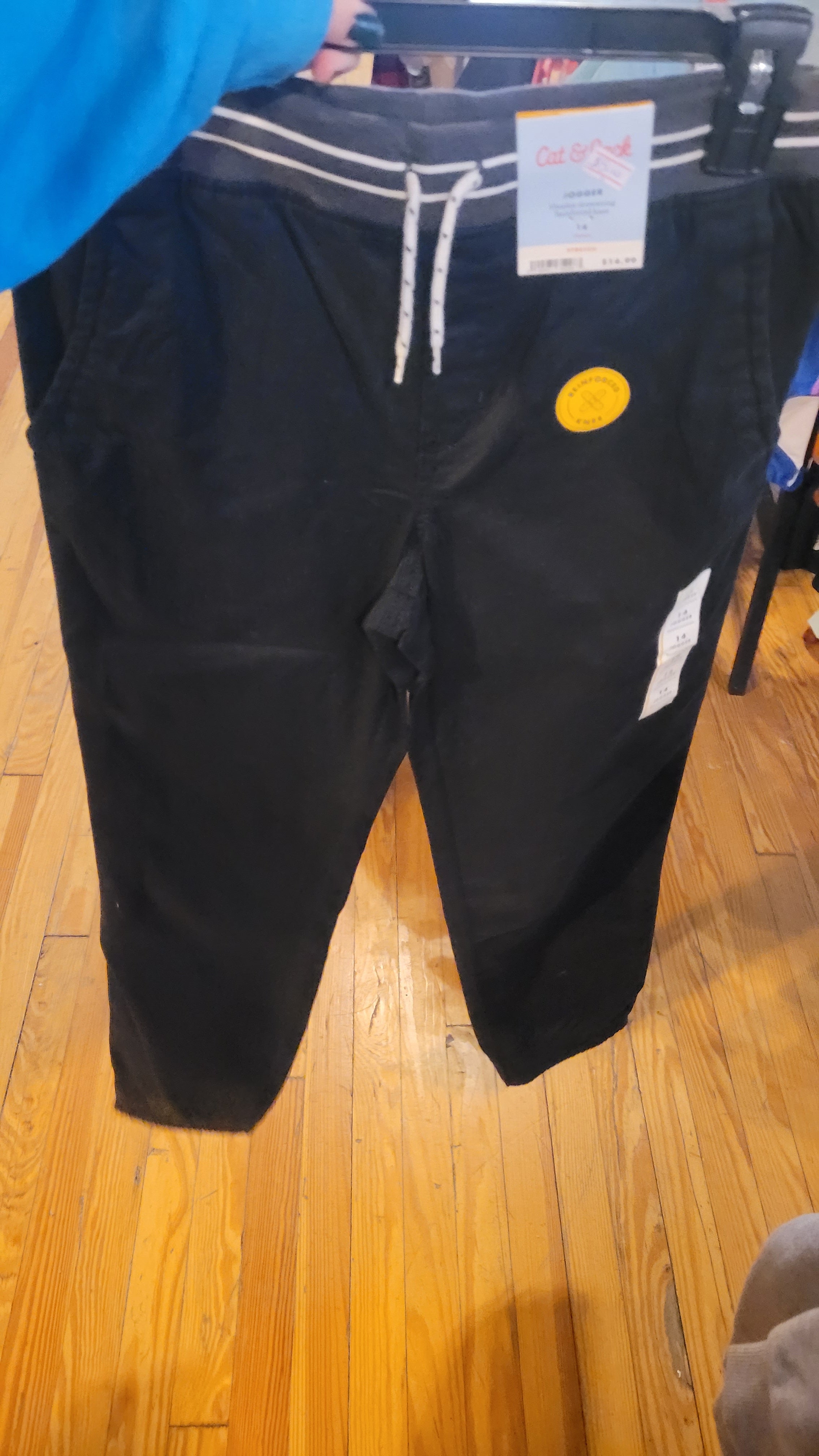 Kids Size 14 black joggers