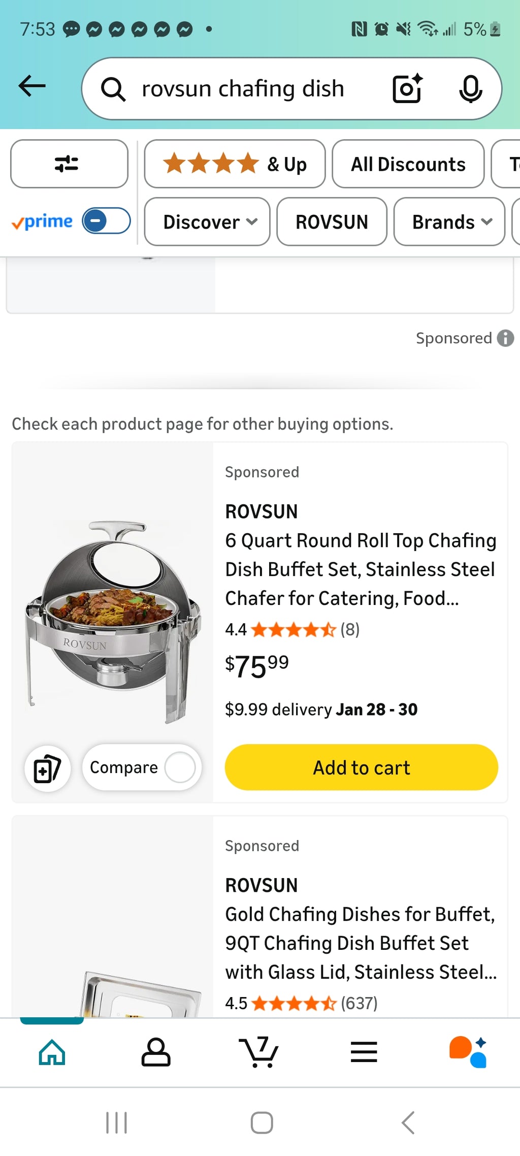 Dish buffet huge