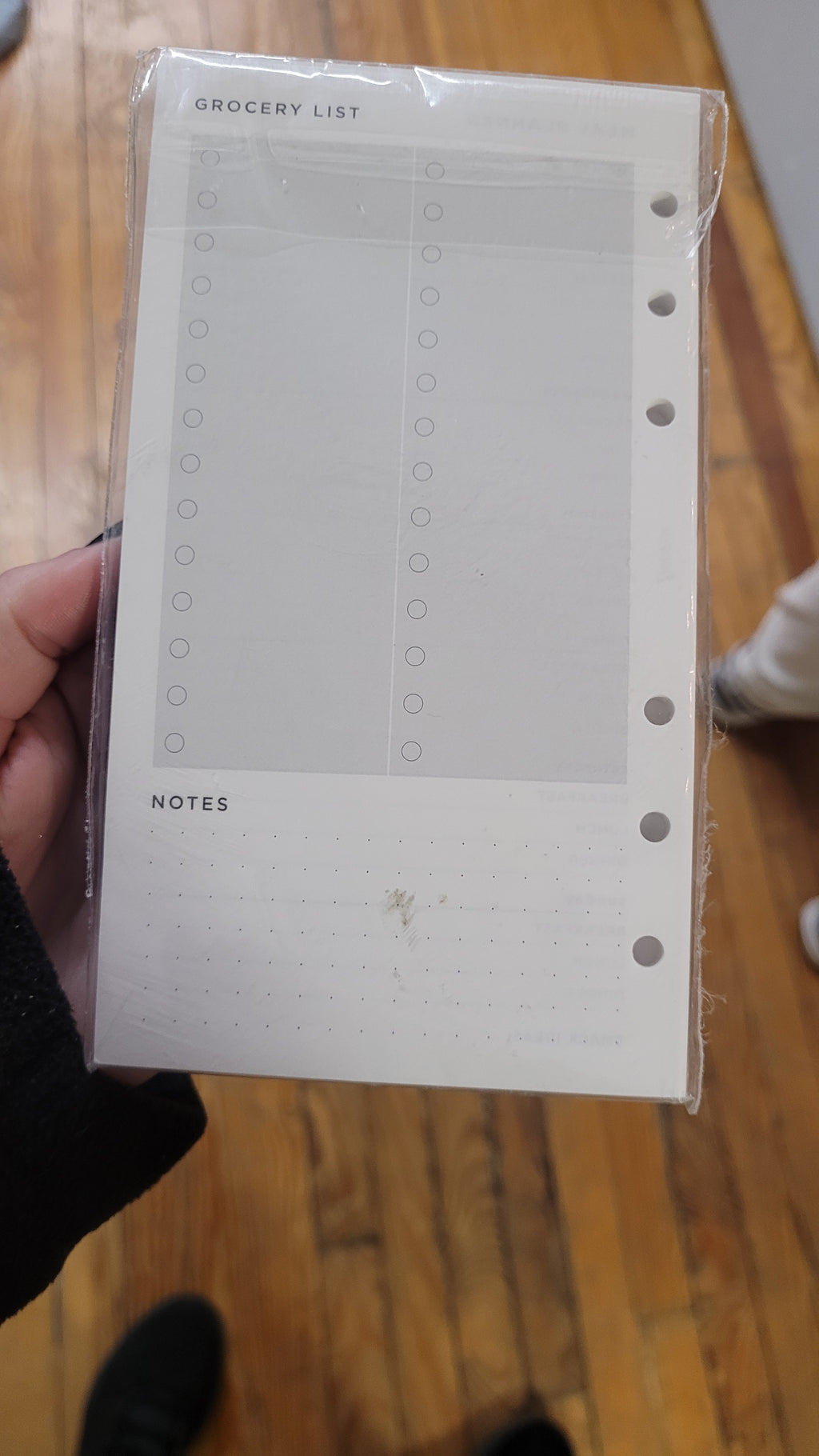Meal planner refill