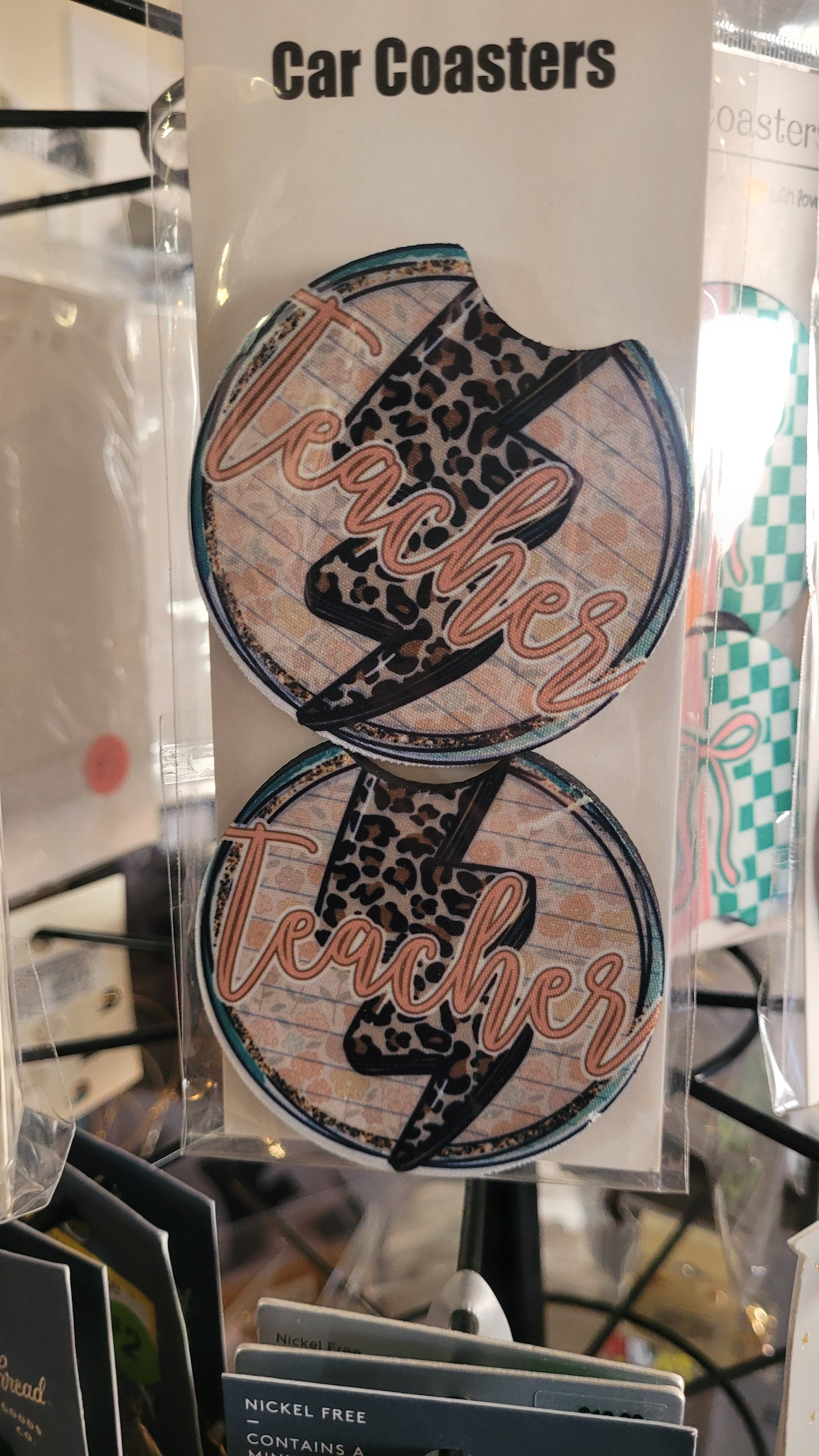 Teacher car coasters