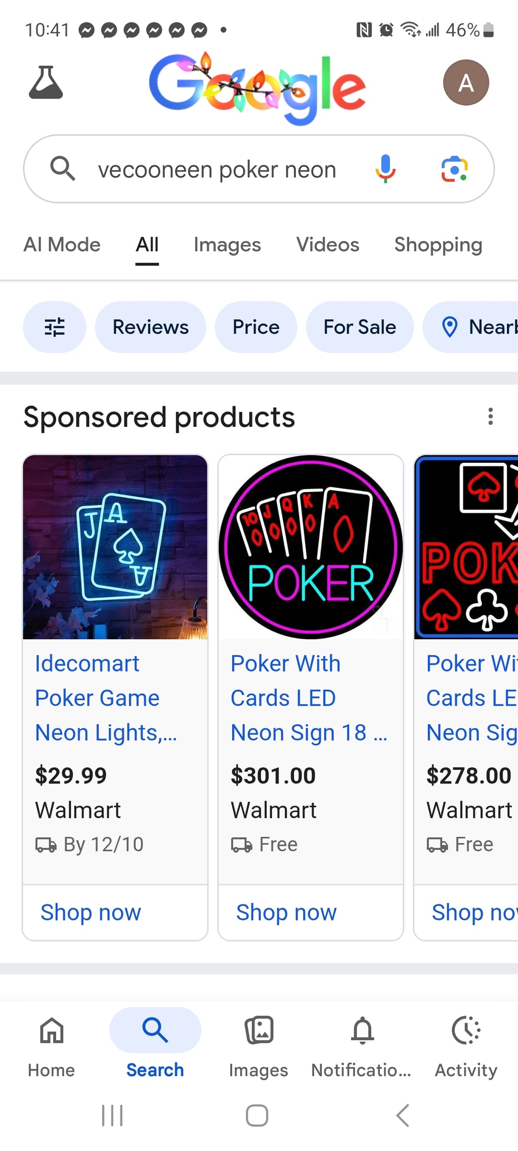 Led poker light
