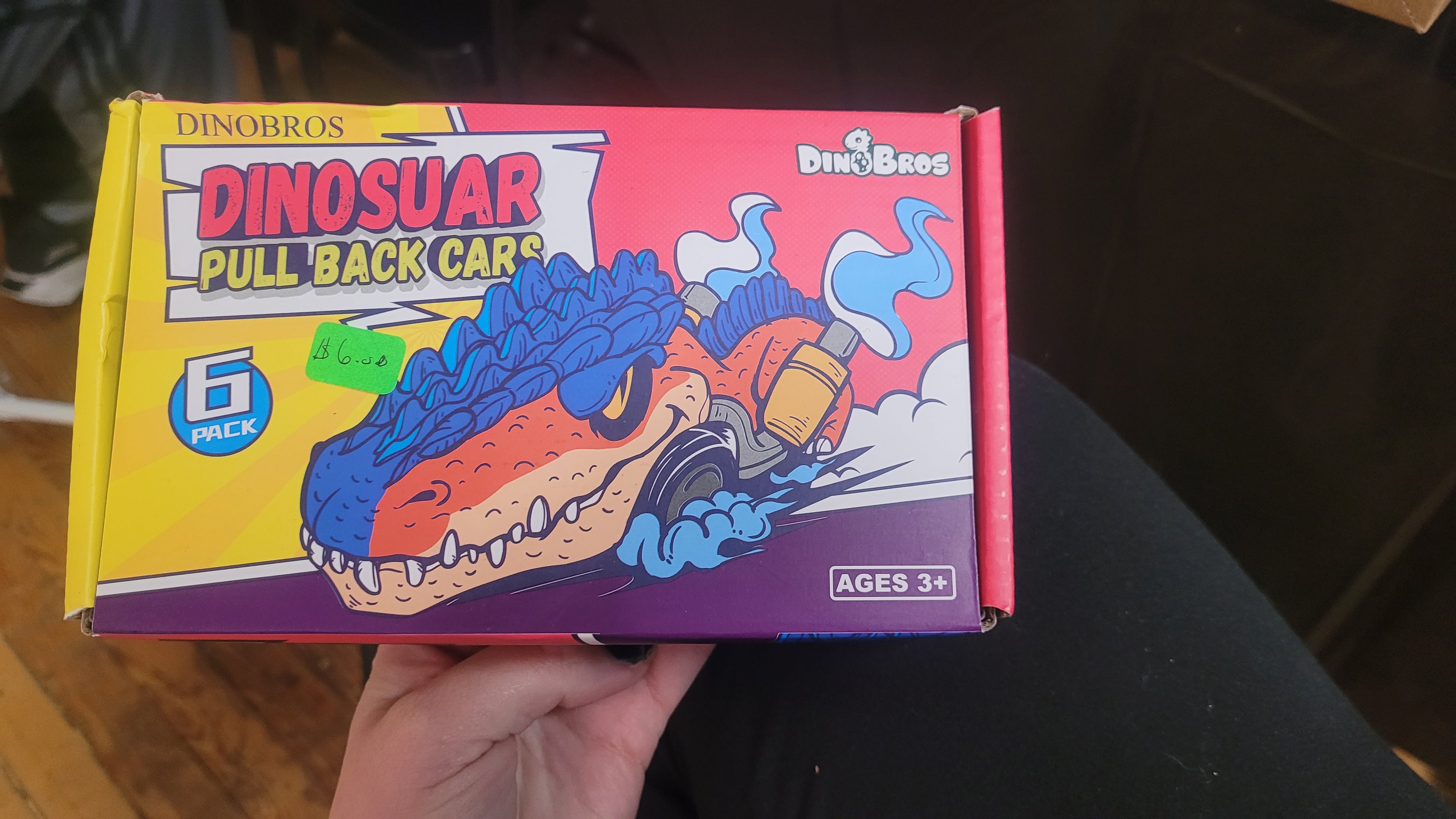 Dino pullback cars 6 pack