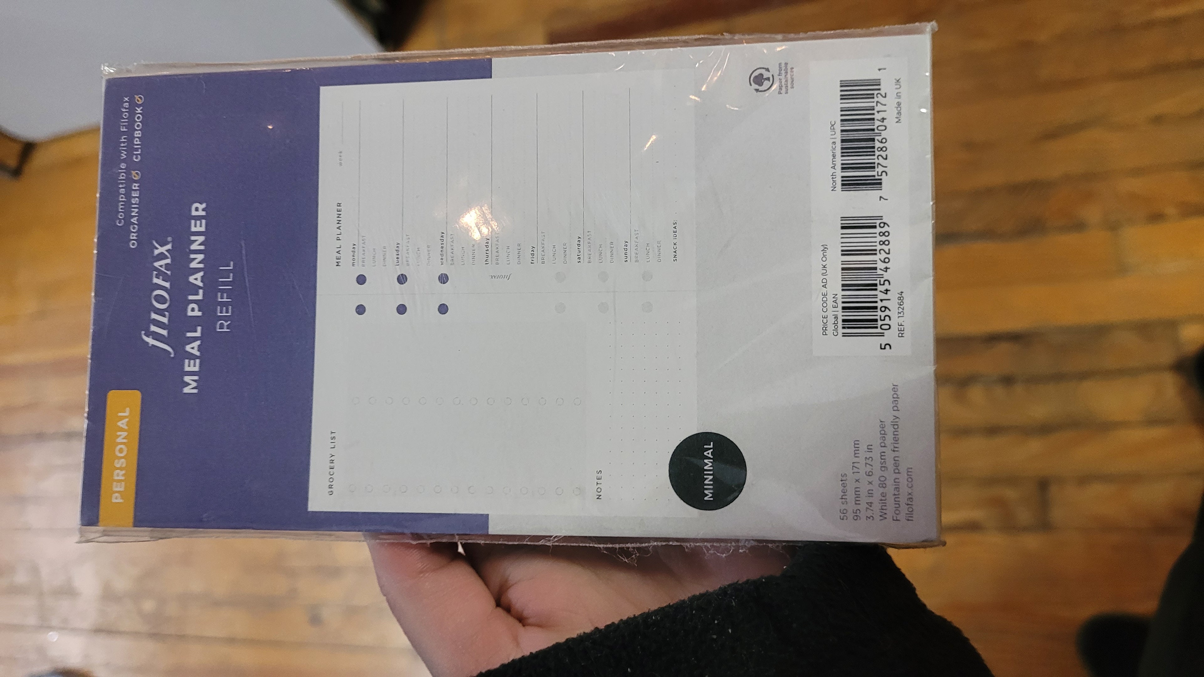 Meal planner refill