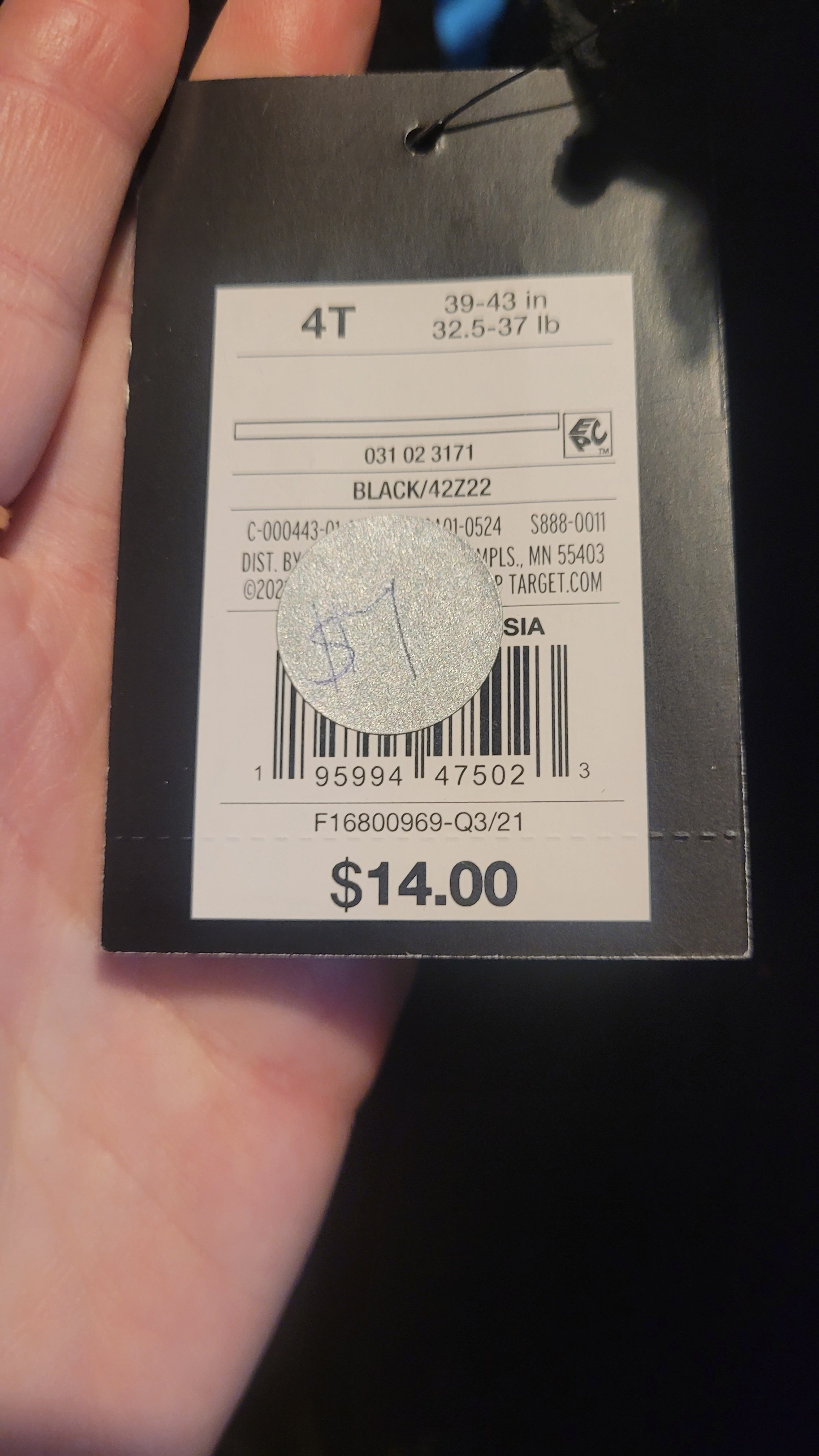 4T soft black dress