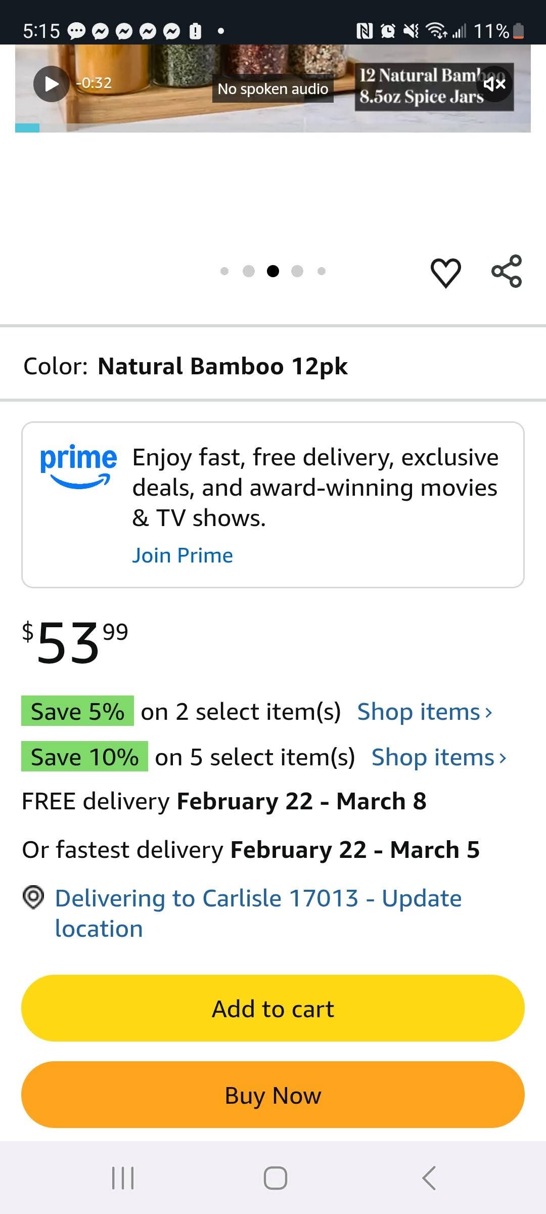 Bamboo 12 pack containers
