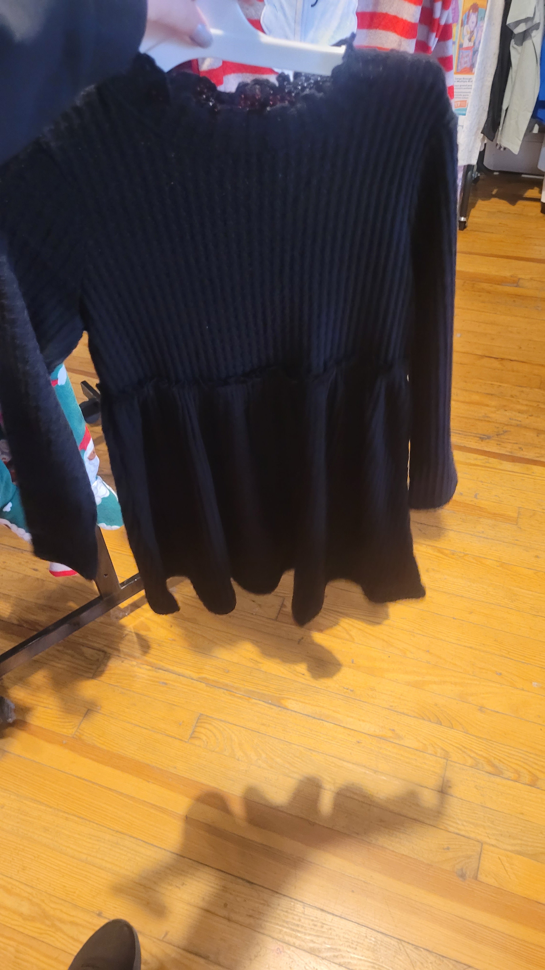 4T soft black dress