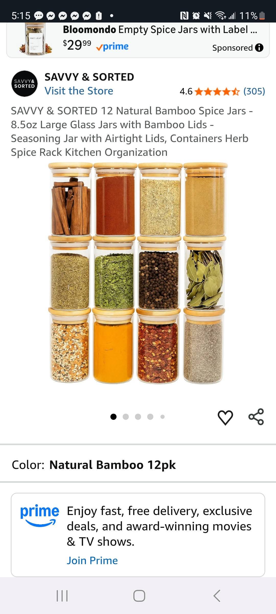 Bamboo 12 pack containers
