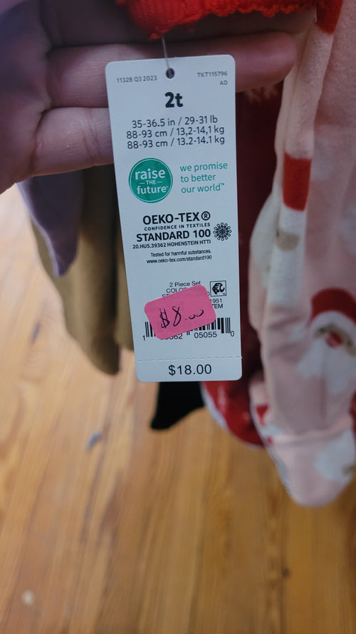 2T 2 piece pj's sets