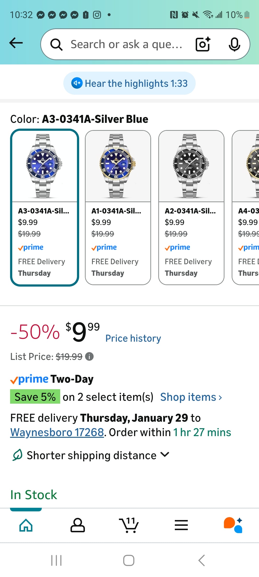 Has no case watch