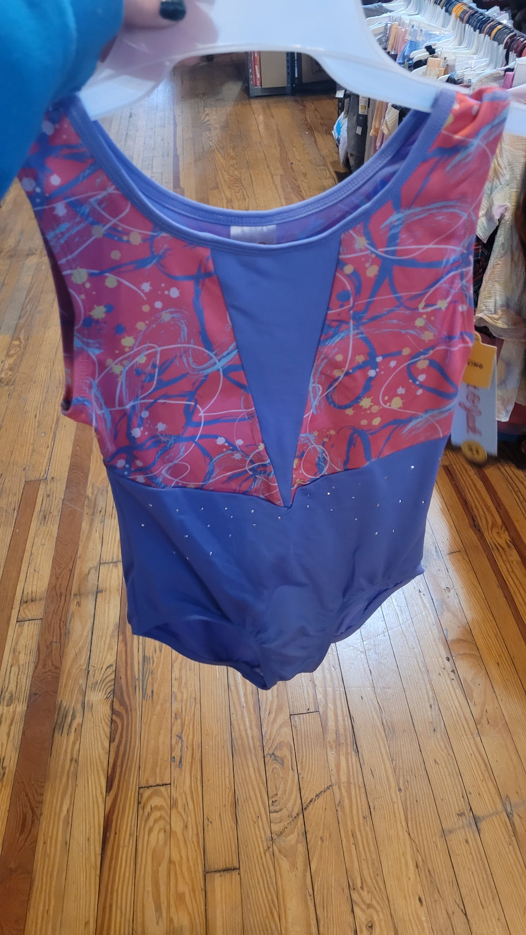 Kids large pink/purple one piece