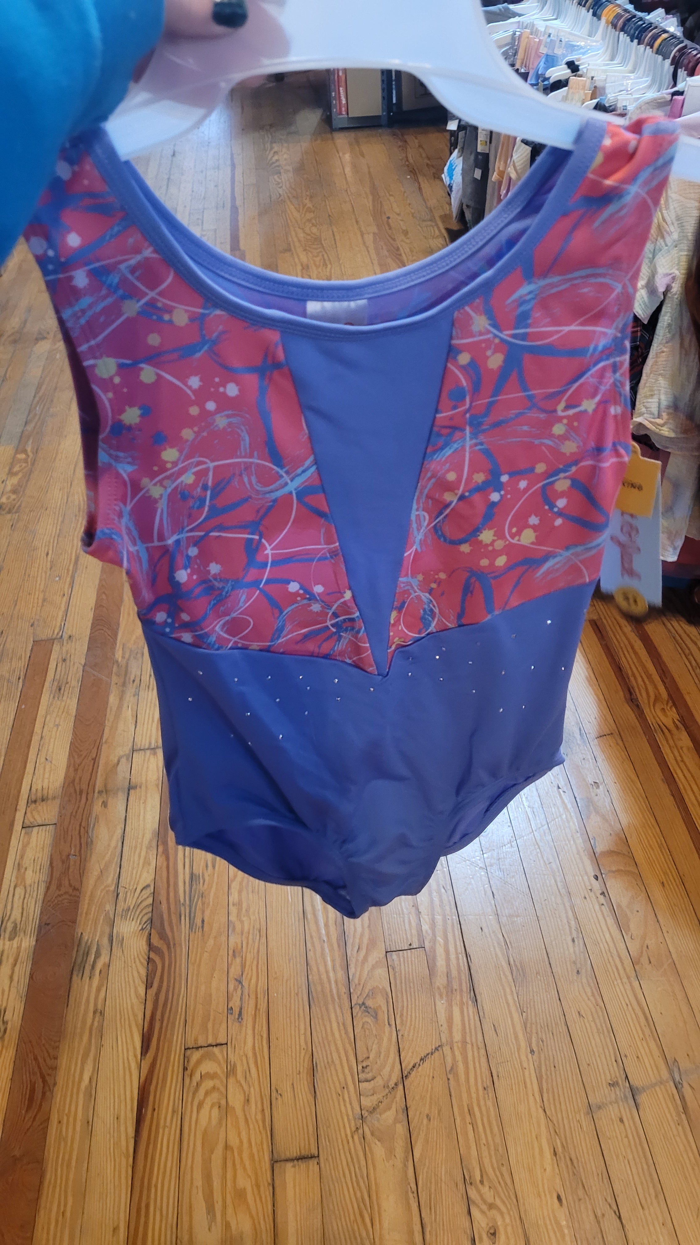 Kids large pink/purple one piece